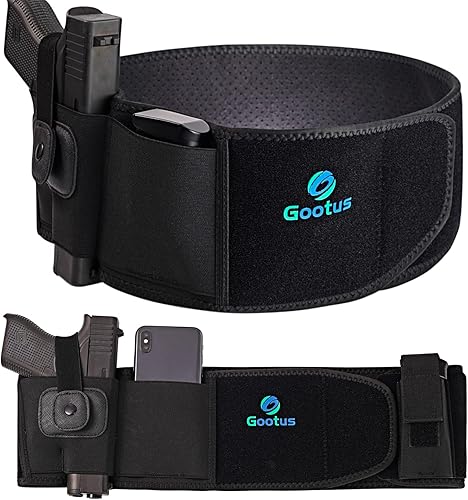 Gootus Funda de banda para el vientre para transporte oculto, fundas para pistola para mujeres y hombres, se adapta a Glock, Ruger LCP, Taurus G2C,