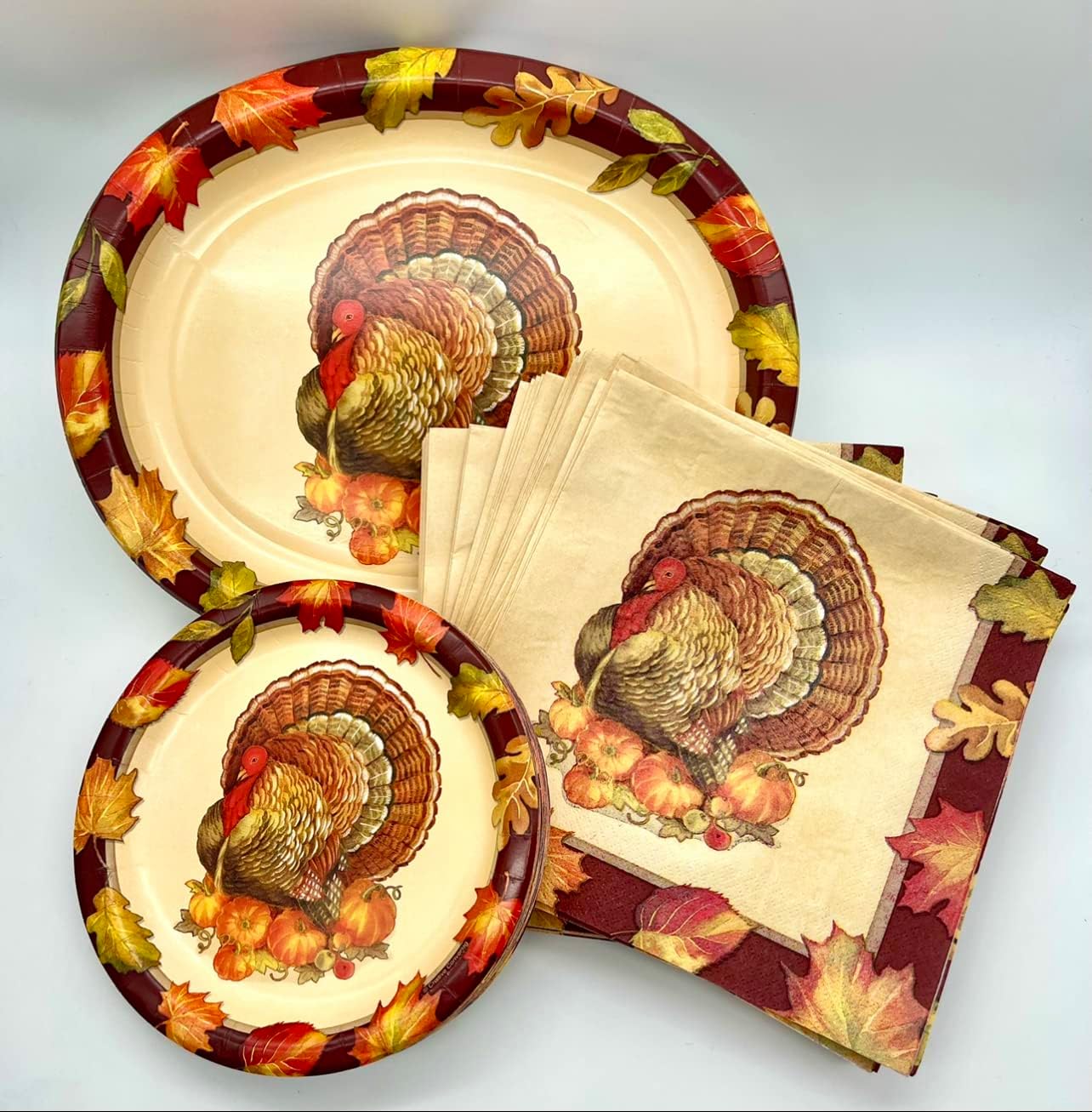 Thanksgiving Turkey Disposable Dinnerware Set Turkey