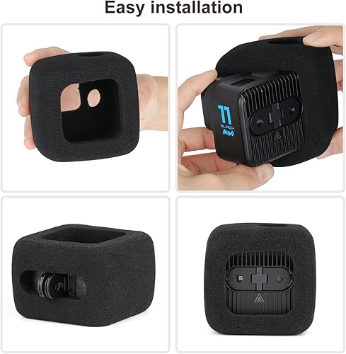 Miniatura 4 de HSU Windslayer - Funda y protector de pantalla de lente para GoPro Hero 11 Black Mini, funda Windslayer (paquete de 2) + protector de pantalla