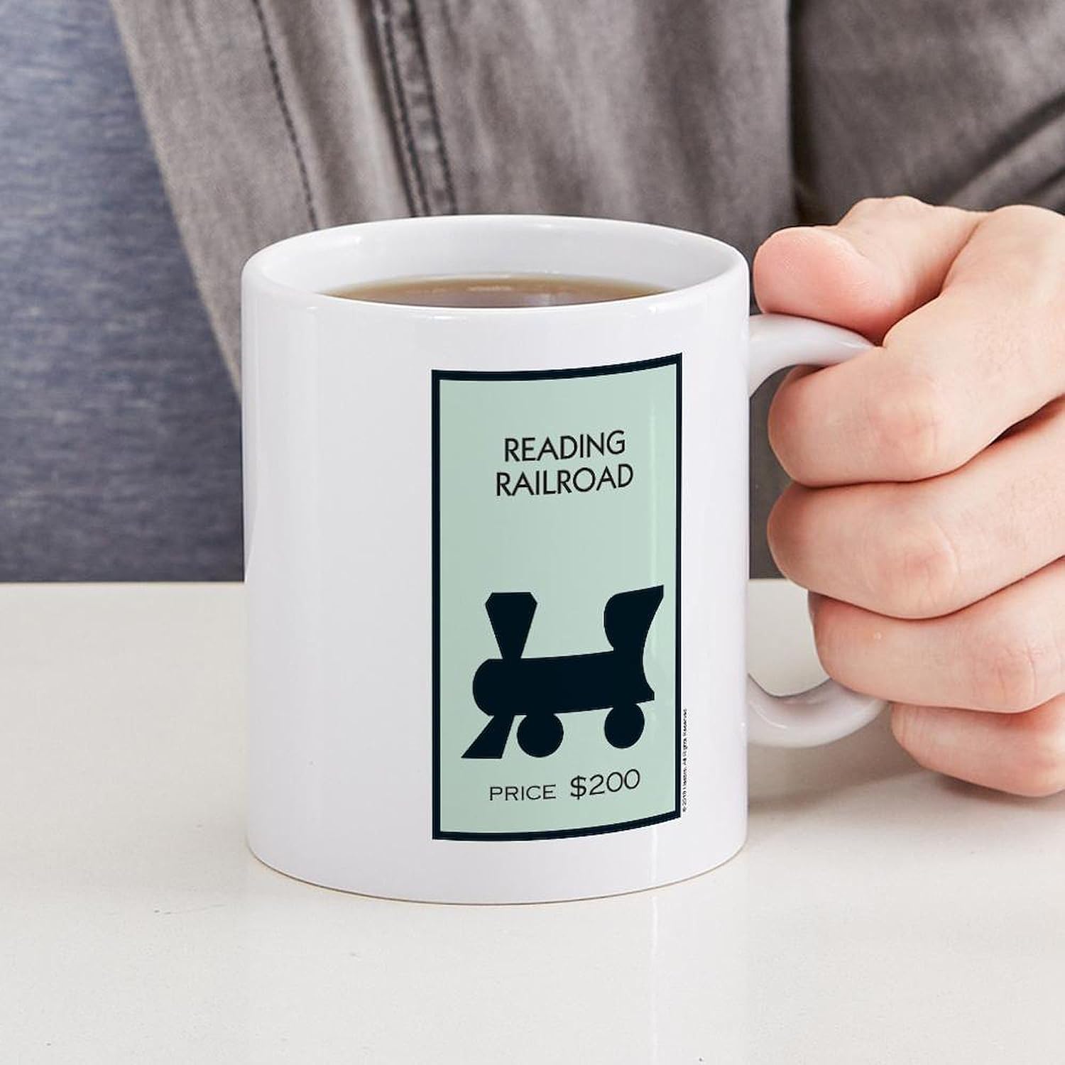 CafePress Monopoly Reading Railroad 11 Oz Ceramic Mug 11 oz (325 ml) Ceramic Coffee Mug