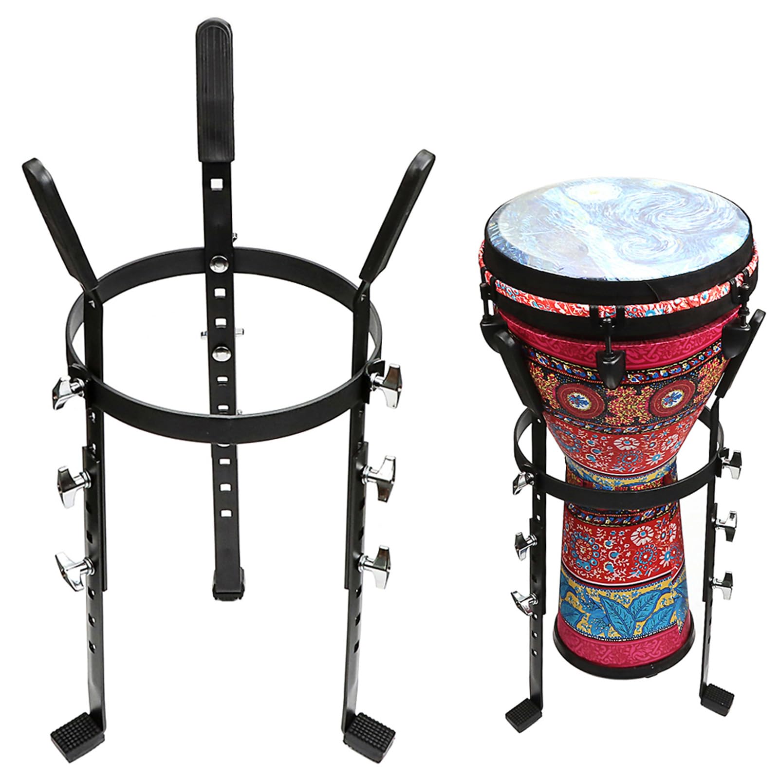 Supporto per batteria per percussionisti e appassionati di musica, stabile base in metallo africano
