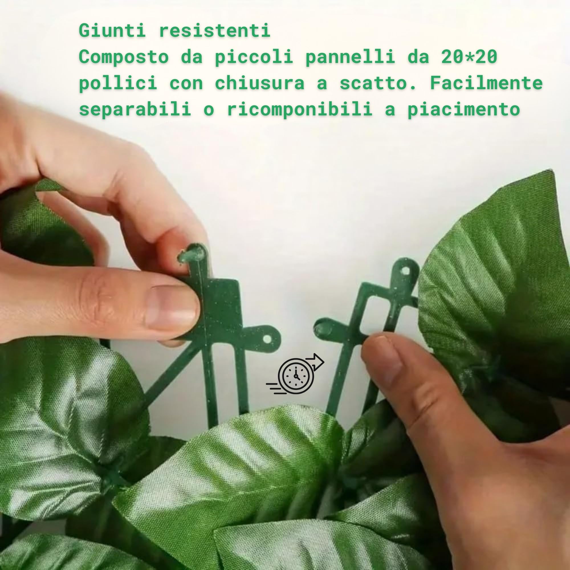 siepe artificiale da esterno e interno, siepe finta per recinzione, edera finta artificiale, frangivista balcone e recinzione giardino, 50 fascetti verdi inclusi (FOGLIE DI LAURO, 1x3 Mt)