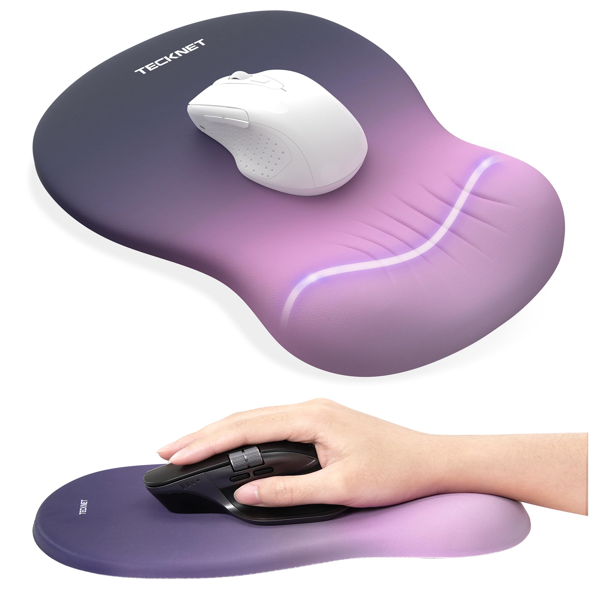 TECKNET Ergonomic Mouse Pad Purple