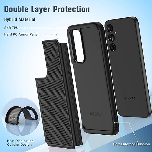 Miniatura 2 de Funda para Samsung Galaxy A54 5G silicona de doble capa protectora completa a prueba de golpes, resistente y duradera, parte trasera suave, delgada,