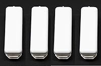 Vista 10 de Tapa rectangular blanca de plástico de 1/2 x 1-1/2 pulgadas, tapón de acabado, tapa de extremo de tubo de tubo, universal para silla duradera (2)