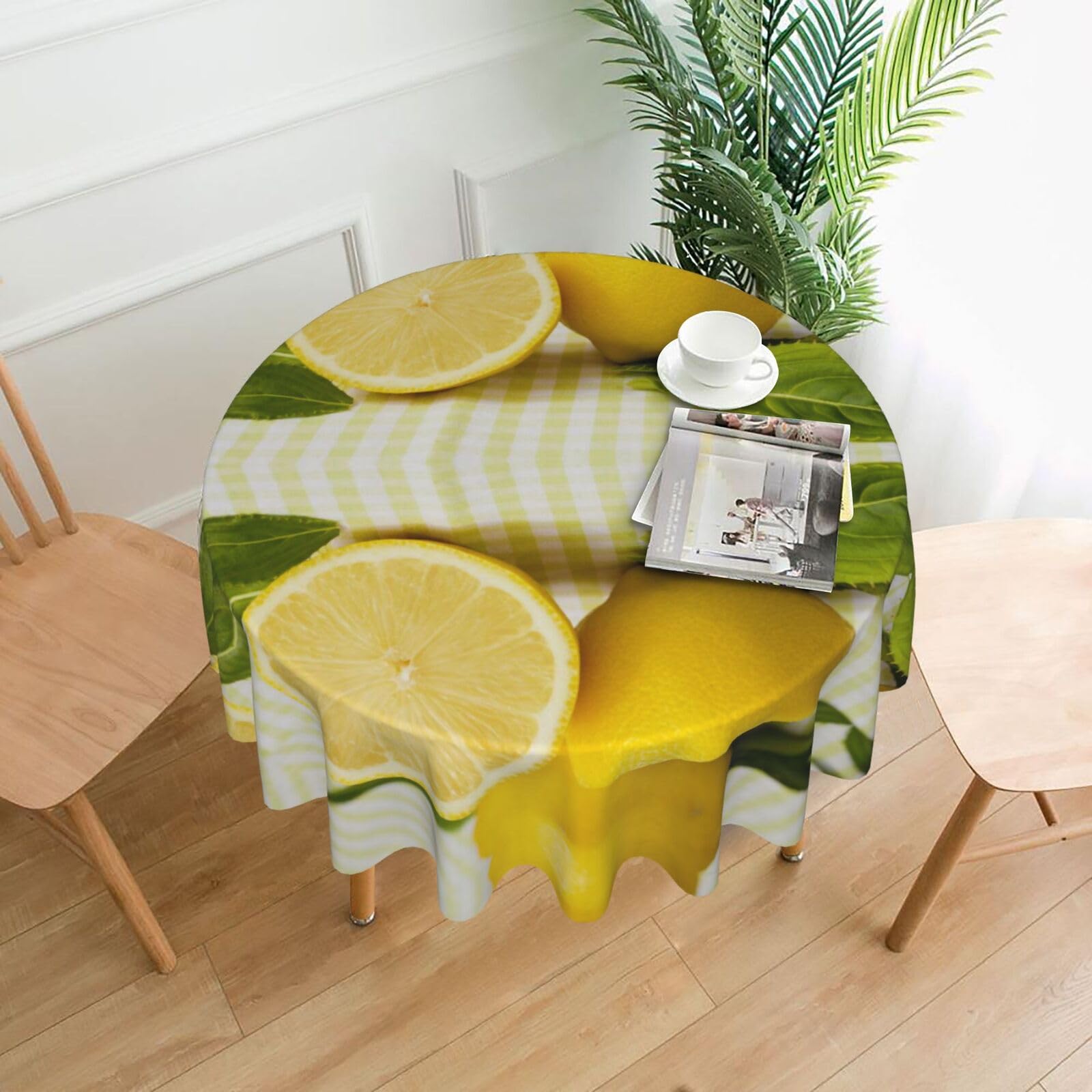Nappes de table rondes en polyester jaune pour illuminer vos dîners d'été en terrasse