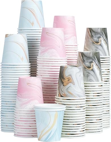 32% off deal for 300 Pack 3oz Disposable Paper Cups, Small Bathroom Cups (Marble) on Amazon
