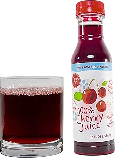 Cherry Bay Orchards Montmorency Tart Cherry Juice - 12oz Ready to Drink Bottle - 100% Domestic, All Natural Ingredients, No Added Sugar, Gluten-Free, and GMO Free -100% Vegetarian and Vegan