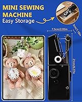 Vista 4 de Ponal Handheld Sewing Machines, Battery Operated Sewing Machine, Easy Operate Sewing Machine for Beginners, Portable Sewing Machine for Various