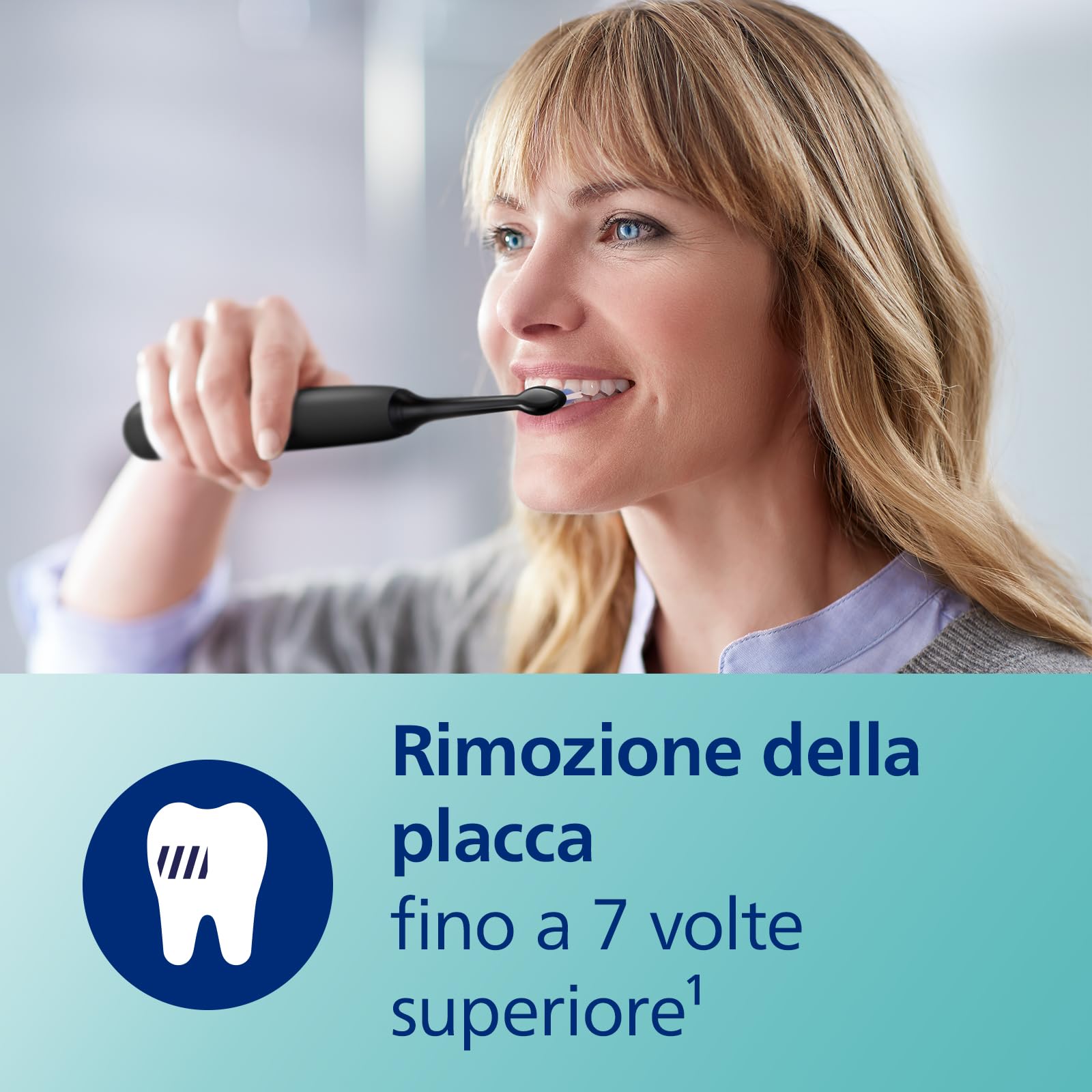 Philips Sonicare ProtectiveClean 5100 Spazzolino Elettrico, Spazzolino Sonico con 3 Modalità di Spazzolamento, Sensore di Pressione, Sanitizzatore a Raggi UV, Nero, Modello HX6850/57