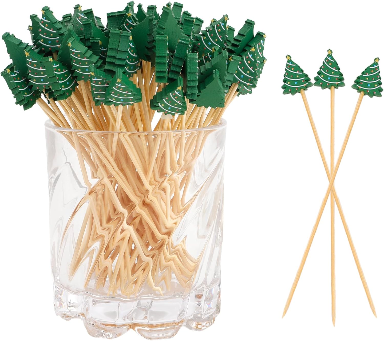 Amazon.com | 100pcs Christmas Tree Toothpicks For Appetizers Cocktail ...
