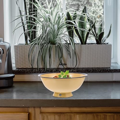 Miniatura 9 de BESTonZON Cuenco de pistacho 2pcs Cuencos esmaltados, platos esmaltados mezclando jarra y lavabo, juego de cuencos esmaltados vintage