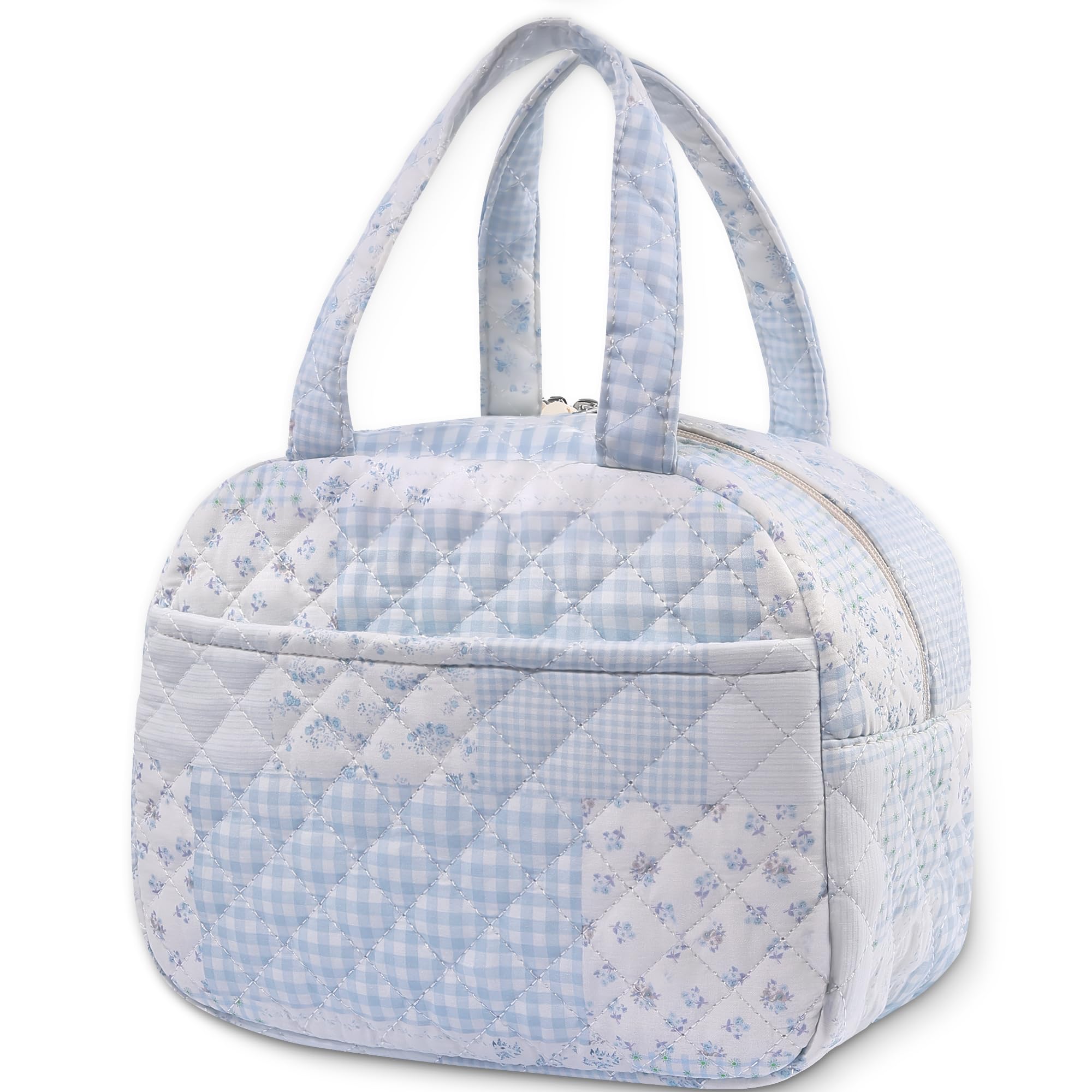 Quilted Lunch Box for Women Lunch Box for Teen Girls Cute Floral Lunch Bags for Work School Office