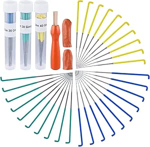 Mayboos 30 Stück Nadelfilznadeln, 3 Farben, Wollfilzzubehör, Filznadeln, farbcodierte Wollfilznadeln, Werkzeug-Set mit Nadelbox für Wollfilzen, 36 Gauge, 38 Gauge, 40 Gauge