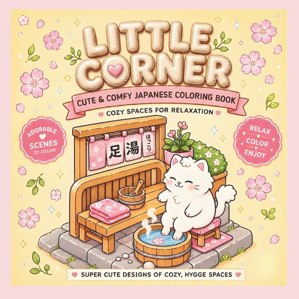 LITTLE CORNER: CUTE & COMFY JAPANESE COLORING BOOK