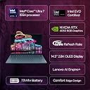 Lenovo Smartchoice Yoga Pro 7 Intel Evo Core Ultra 7 155H Built-in AI 14"(35.5cm) 2.8K-OLED 400Nits 120Hz Laptop (16GB/1TB SSD/NVIDIA RTX 4050 6GB/FHD+IR Camera/Win11/MSO 21/Grey/1.5Kg), 83E2005EIN gallery image