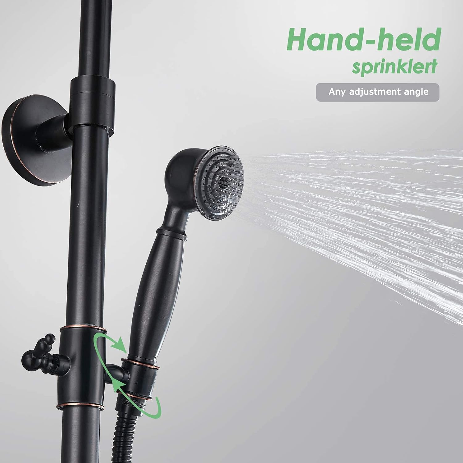 Buy Oil Rubbed Bronze Exposed Pipe Shower System 8 Inch Rainfall Shower