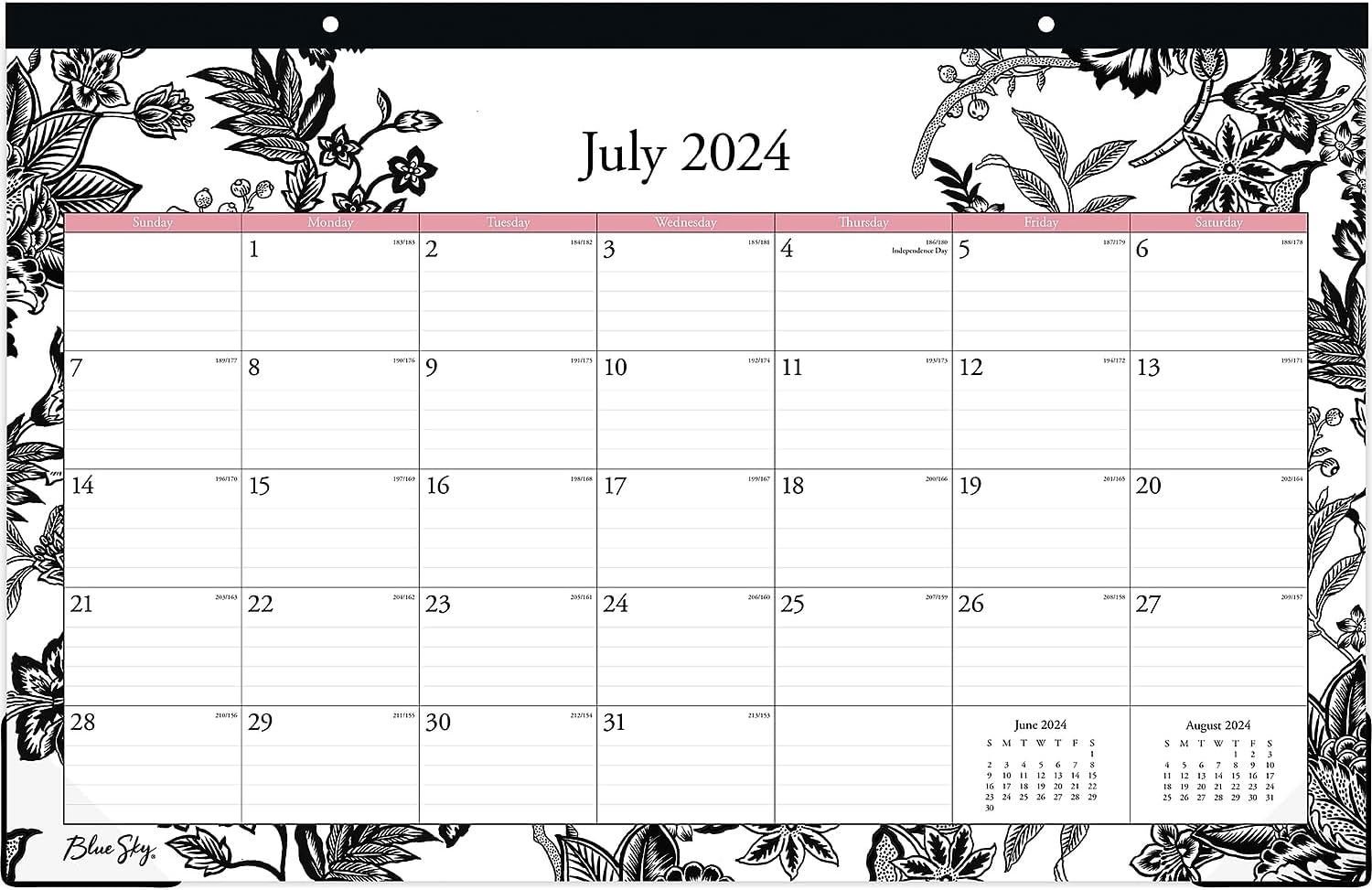 Amazon.com : 2024-2025 Blue Sky Planning Monthly Desk Pad Calendar, 17 ...
