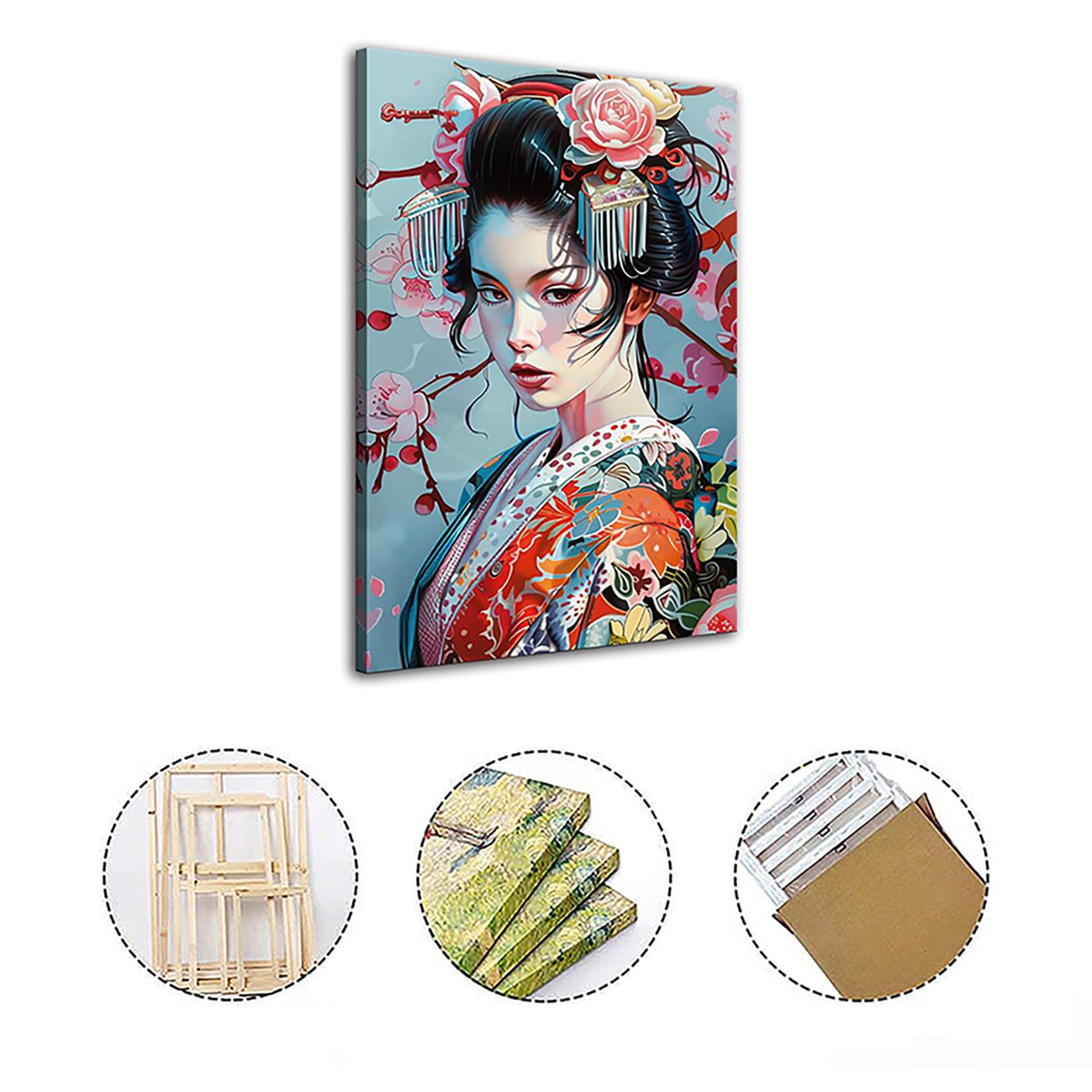 Amazon.com: Canvas Wall Art Posters Asian Geisha Picture Prints