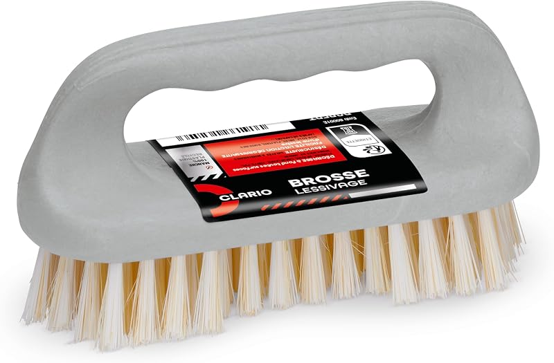 Brosse Nettoyage – Poils Solides et Manche Indestructible 100% Plastique recyclé pour Nettoyer, & Récurer les Extérieur