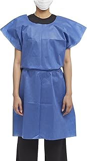 Graham Medical Disposable Adult Nonwoven (Linen-Like) Exam Gown Medium/Large 50 Ct