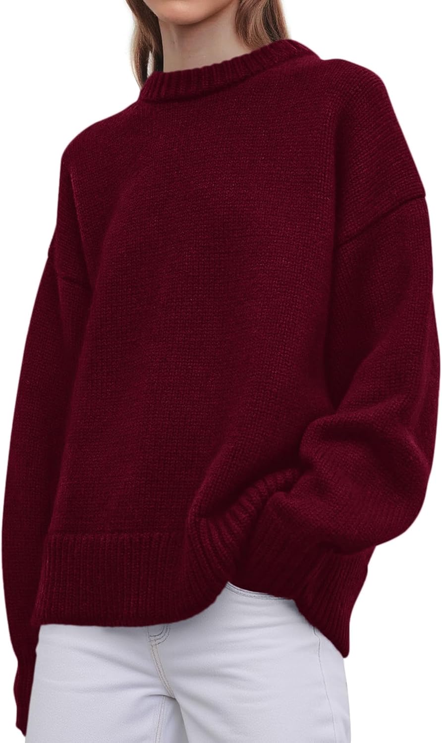 PRETTYGARDEN Womens Sweaters Spring 2026 Trendy Casual Crewneck Long Sleeve Cozy Knit Pullover Sweater Tops Fashion Clothing - Image 3