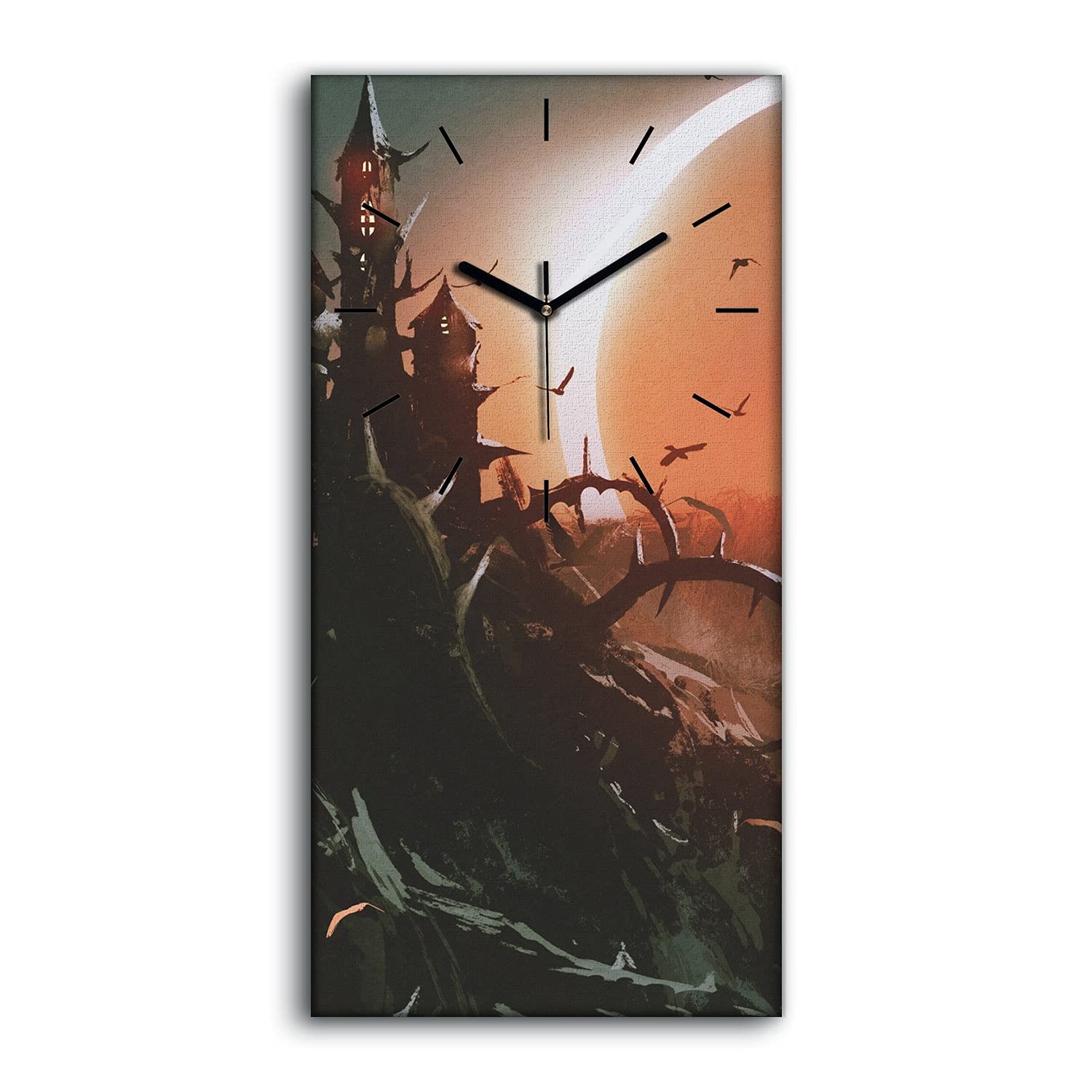 Horloge sur Toile Salon et Chambre Décoration Abstract Castle