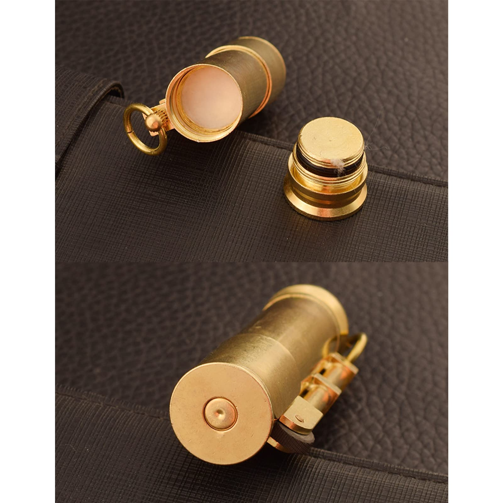Briquets Au Kérosène Vintage Flamme Rétro Meule en Métal Essence Cigarette en Forme de Coquille de Balle Briquets Cool Gadgets Créatifs avec Boîte-Cadeau