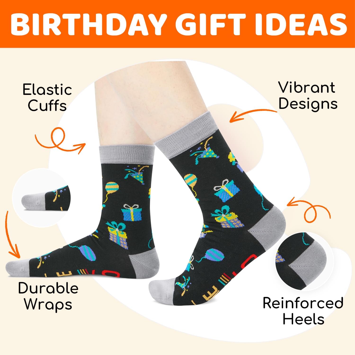 HAPPYPOP 1959 1964 1965 Birthday Gifts - Birthday Socks for Him Her Born in 1959 1964 1965 - Image 4