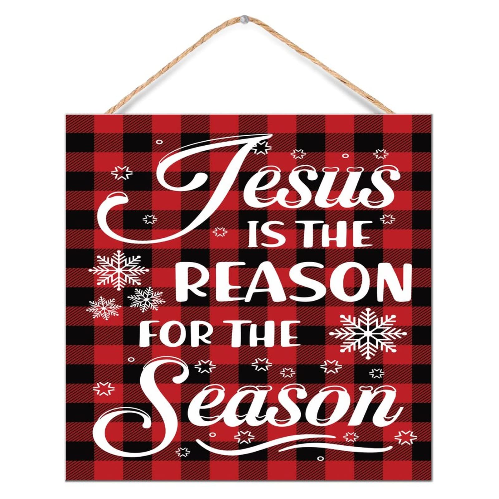 Plaque en bois Jésus de 30,5 cm pour décoration de maison et scène de Noël