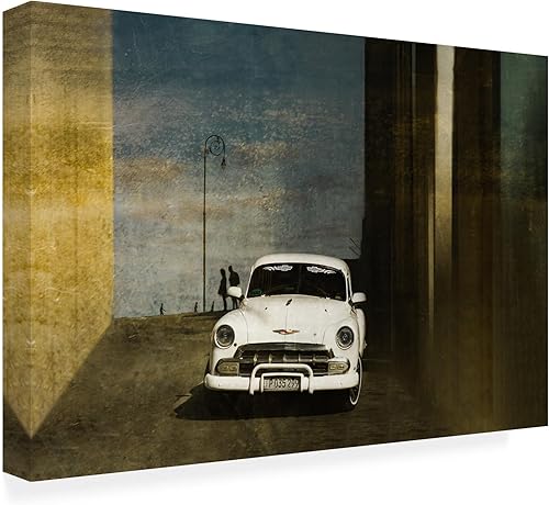 Miniatura 4 de Trademark Fine Art Canvas Wall Art - Inge Schuster 'A White Car In Havanna' Wall Art for Living Room, Bedroom, or Office Décor
