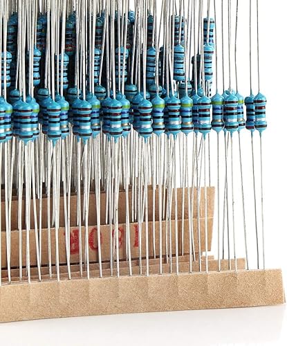 Miniatura 5 de Metal Film Resistors, 560pcs 56 Values Metal Film Resistors Kit, 14W Resistor Assortment Kit, 1 Ohm-10M Ohm, 1% Tolerance, Single Resistors