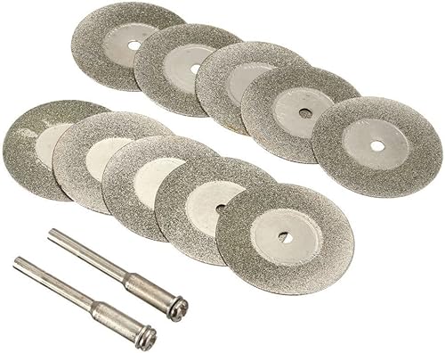 Rueda de corte de diamante Discos recubiertos Herramientas rotativas W/Mandril 0.866 in para Dremel por YEEZUGO