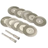 Diamond Cutting Wheel Cut Off Discs Coated Rotary Tools W/Mandrel 40mm for Dremel by YEEZUGO