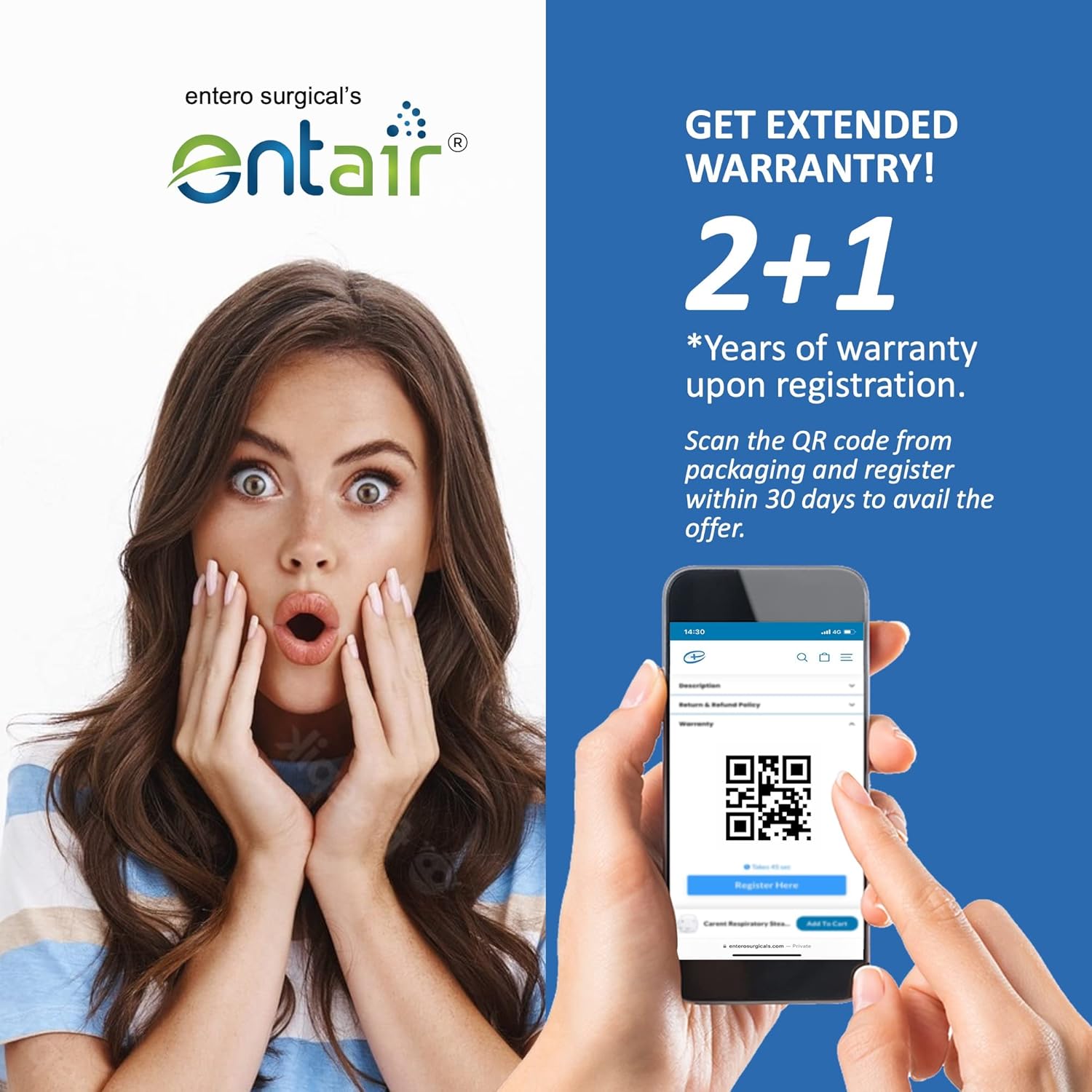 Entair O2 Compact & Low Noise Compressor Nebulizer with Child & Adult Mask | Home Daily Use, White Entair O2 Compact & Low Noise Compressor Nebulizer with Child & Adult Mask | Home Daily Use, White