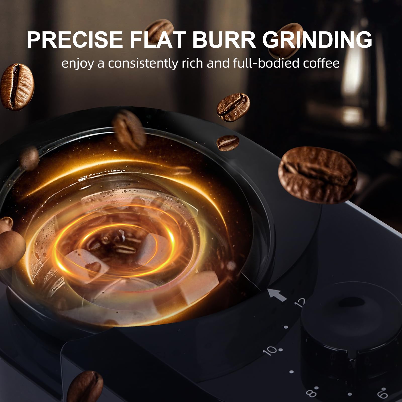 Lonkion Burr Coffee Grinder - 28 Grind Settings -4