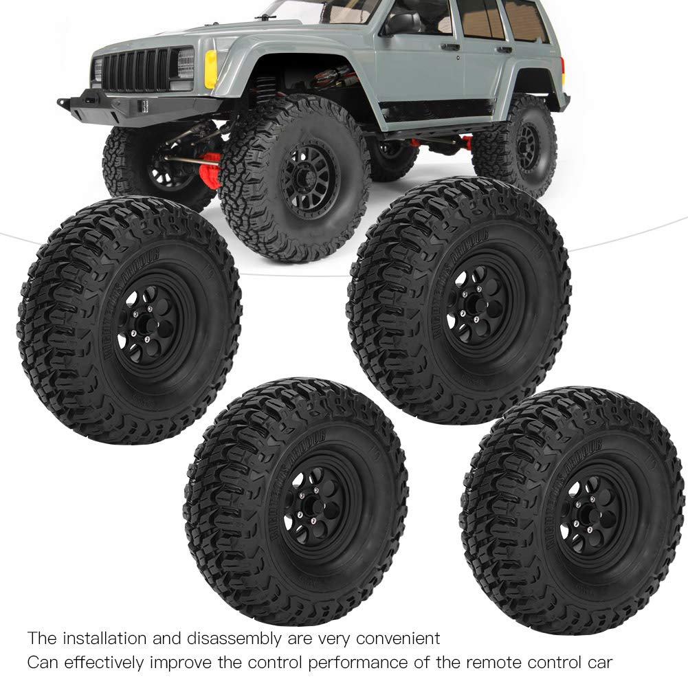 Gumowa opona Rc, potężna wydajność tłumienia drgań Łatwa instalacja i demontaż Miękka tekstura i silna przyczepność Opona samochodowa Rc do Axial 1/10 Axial RC Crawler