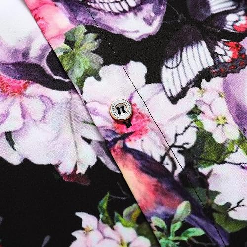 Miniatura 7 de SheLucki - Camisa hawaiana para hombre, unisex, de manga corta, con botones, para la playa y el verano, ropa casual estampada con sombra de palmas