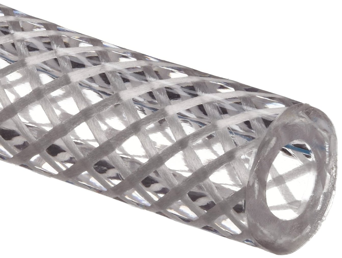 Braid Reinforced PVC Tubing, 1/4" 100' Length
