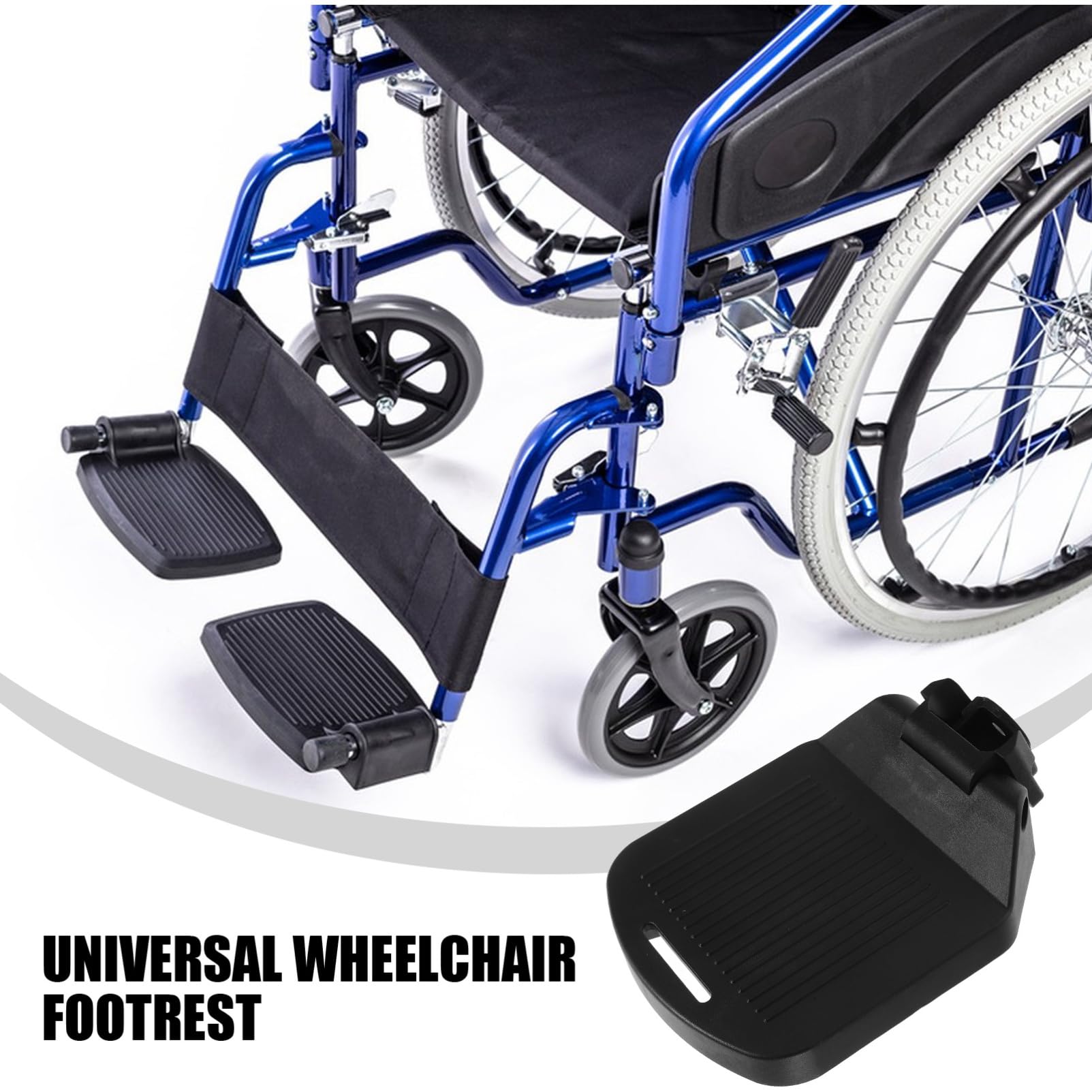 Vaguelly Reposapiés Ajustables para Silla de Ruedas, Diseño Elevable Soporte de Poste, Material Pa Resistente, Paquete de 2 Unidades, Accesorio Adecuado para Personas Edades