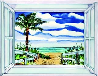 Seaside by The Window - Decorative Ceramic Art Tile - 11