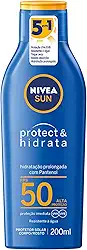 NIVEA SUN Protetor Solar Protect & Hidrata FPS 50 200ml - Com toque seco, rápida absorção e resistente à água, esse protetor solar oferece altíssima proteção ao sol e promove hidratação à pele