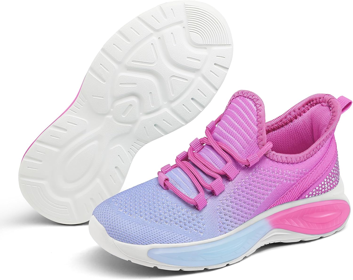 RUNSIDE Girls Lightweight Sneakers Kids Lace-up Tennis Running Shoes, Breathable Walking Shoes for Toddler/Little Kid/Big Kid - Image 6