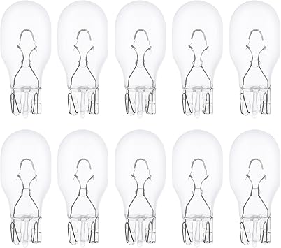 10 Packs 955 W16W Bulb, 921B 12V 16W Bulb Capless Brake, Reverse, Tail, Indicator, Fog, High Level Brake Light, Reliable Vehicle Lighting for Enhanced Safety and Visibility W2.1x9.5D
