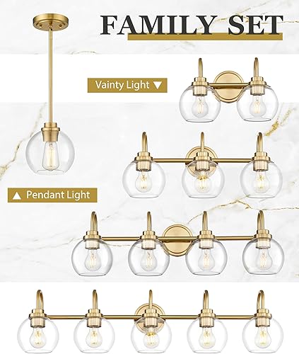 Vista 27 de AD-22280-2W-SN - Lámpara de tocador de baño de 2 luces, níquel cepillado con pantalla de vidrio transparente, luz de tocador de baño de granja sobre