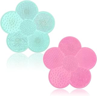 2 almohadillas de limpieza de brochas de maqu...