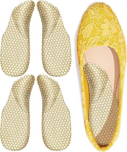 Miniatura 7 de Dr.Foot Insertos de zapatos con soporte de arco para alivio de la fascitis plantar, almohadillas de arco autoadhesivas para zapatos planos, dolor de