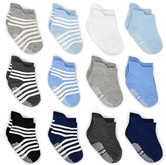 HYCLES Baby,Clothing,Baby Boys 0-24m,Socks & Tights,Socks Baby Socken - 12 Paar Anti Rutsch Socken Kind ABS Socken Kinder Stoppersocken Kinder für 1-7 Jahre Baby Boy's Girl's Kinder Kleinkind