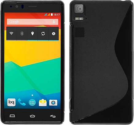 FUNDA PROTECTOR GEL PARA BQ AQUARIS E5 NEGRA CARCASA S-LINE