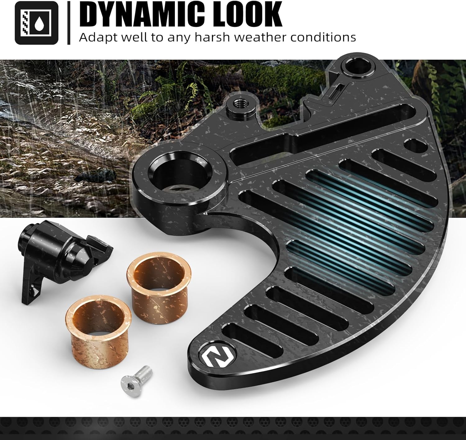 NICECNC Rear Brake Disc Guard Caliper Guard Brake Disc Protector Cover Compatible with KTM 125-530 XCW XCF-W EXC EXC-F SX SXF XC XCF 2004-24,Compatible with Husqvarna TC FC TX FX 125-501 2014-24,Black